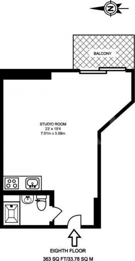 			LET, Studio Apartment, 1 bath, 1 reception Apartment			 Hanover House, St. Georges Wharf, Vauxhall